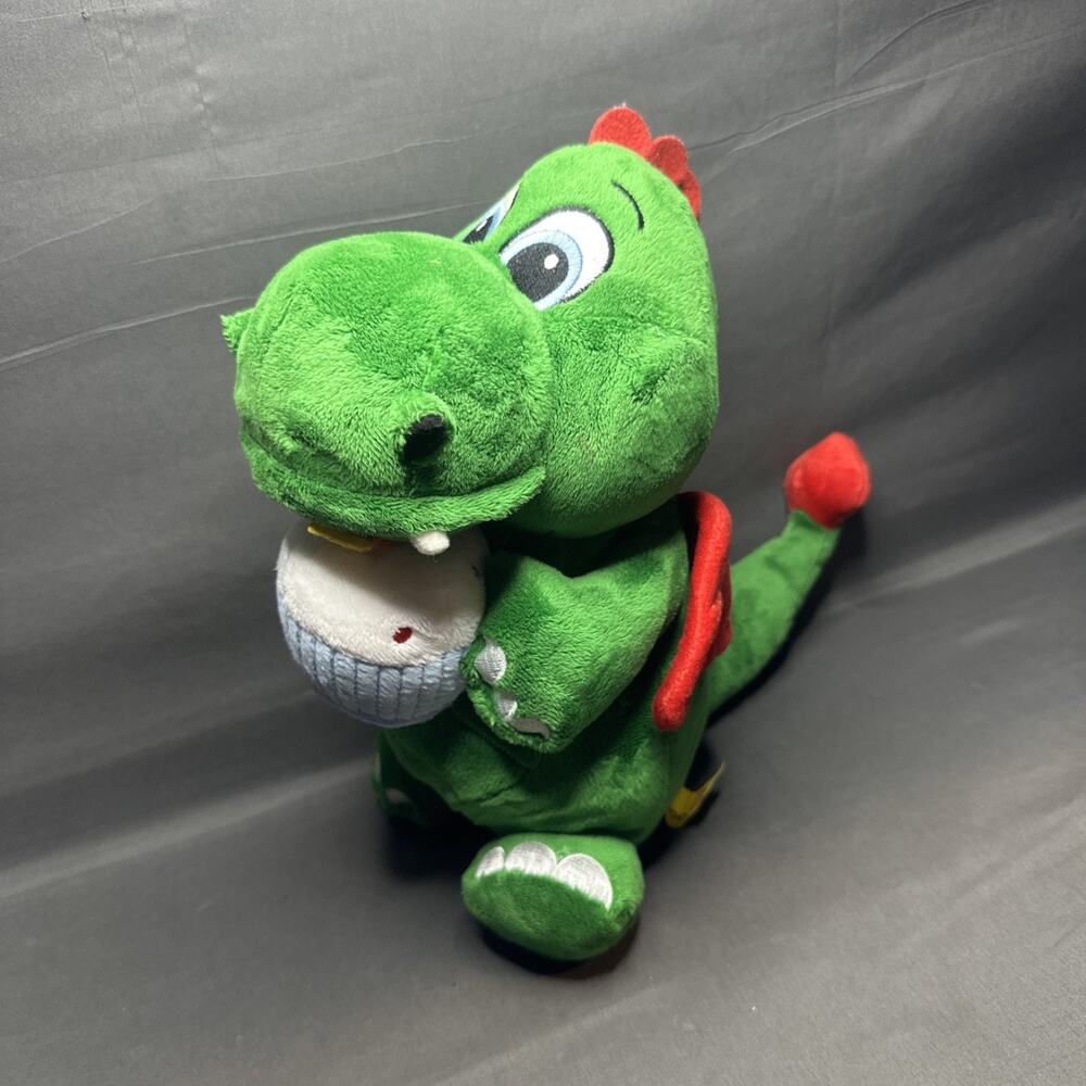 Legoland Plush Ollie the Dragon Cupcake Birthday Candle 12" Green Stuff Animal✨
